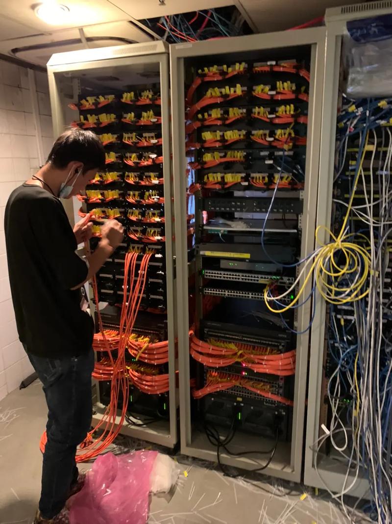 智能化弱电工程 机柜线缆整理,效果图